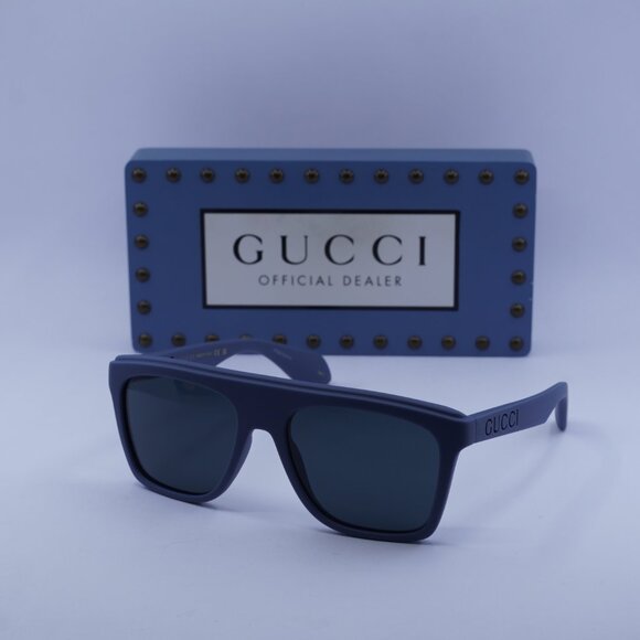 Gucci GG1570S 008 Square Sunglasses - Blue - Picture 5 of 11